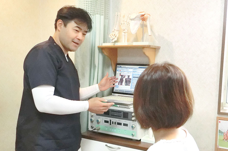 STEP4 検査・触診・症状確認 施術方法説明